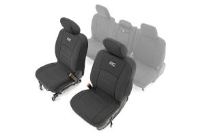 Rough Country Neoprene Seat Covers Front Neoprene 4-Layer Construction Black - 91028