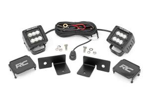 Rough Country LED Kit 2 in. Lift Cube Under Black Combo - 93031