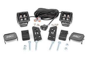 Rough Country Dual LED Cube Kit w/Black Series Amber DRL - 93079