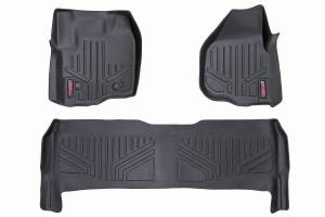 Rough Country Heavy Duty Floor Mats Front And Rear 3 pc. Raised Pedal - M-51213
