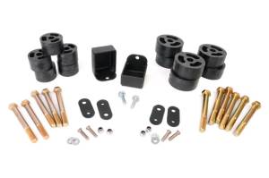 Rough Country Body Lift Kit 1.25 in. Lift Incl. Body Spacers Radiator Shroud Relocation Brkts. Front Core Support Brkts. Grade 8 Hardware - RC608