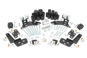 Rough Country Body Lift Kit 3 in. Lift Incl. Body Lift Pucks Bumper Brackets Steering Extension Hardware - RC704