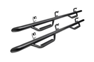 Rough Country Cab Length Nerf Step Bar Textured Black 84 in. Length - RCF9984CC