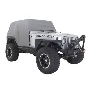 Smittybilt - Smittybilt Cab Cover Water Resistant w/Door Flaps Gray - 1061 - Image 3