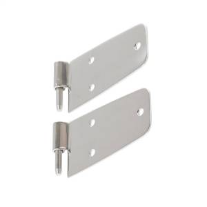 Smittybilt Door Hinge Fits w/Full Steel Door Completed Set Of 4 Stainless Steel No Drill Installation Front - 7420