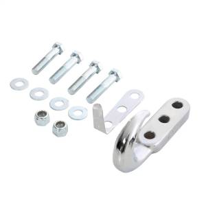 Smittybilt Tow Hook Kit Incl. Tow Hook Clip 2 Nuts Bolts Chrome No Drill Installation Front - 7505