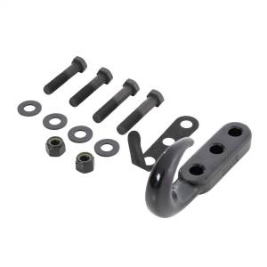 Smittybilt Tow Hook Kit Incl. Tow Hook Clip 2 Nuts Bolts Black No Drill Installation Front - 7605