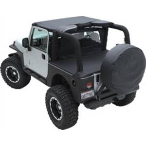 Smittybilt - Smittybilt Outback Standard Bikini Top Black No Drill Installation Requires PN[90101] If Vehicle Does Not Have Windshield Channel - 90701 - Image 2