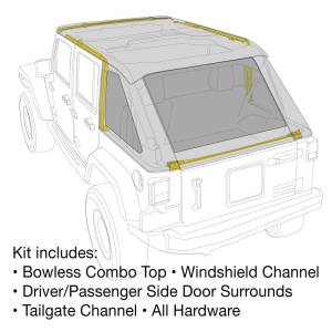 Smittybilt - Smittybilt Bowless Combo Top w/Tinted Windows w/Tint Black Diamond - 9083135K - Image 10