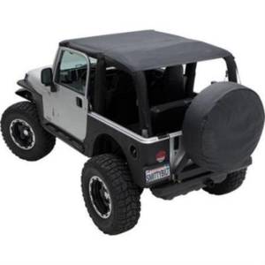 Smittybilt Extended Top Black Denim No Drill Installation Requires PN[90101] If Vehicle Does Not Have Windshield Channel - 92915