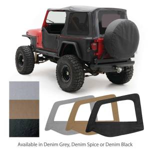 Smittybilt Replacement Soft Top Spice Incl. 2 Front Replacement Upper Door Skins w/Tinted Windows - 9870217