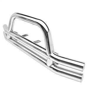 Smittybilt Front Bumper w/Hoop Stainless Steel No Drill Installation - JB44-FS