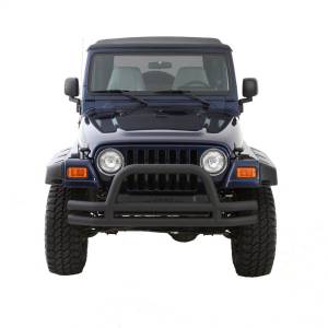 Smittybilt Front Bumper w/Hoop Black Texture No Drill Installation - JB48-FT