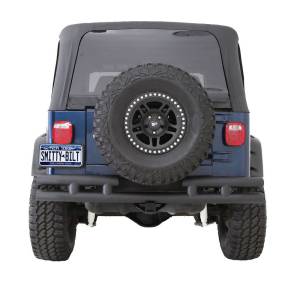 Smittybilt Rear Bumper w/Hitch Black No Drill Installation - JB48-RH