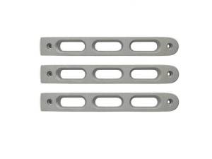 DV8 Offroad Silver Slot Door Handle Insert; 3-Pieces D-JP-190026-AL-3
