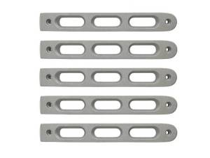 DV8 Offroad Silver Slot Door Handle Insert; 5-Pieces D-JP-190026-AL-5