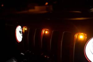 DV8 Offroad - DV8 Offroad GRJL-02 18-22 JEEP WRANGLER JL FRONT GRILL AMBER ACCENT LIGHTS GRJL-02 - Image 3