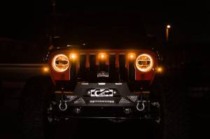 DV8 Offroad - DV8 Offroad GRJL-02 18-22 JEEP WRANGLER JL FRONT GRILL AMBER ACCENT LIGHTS GRJL-02 - Image 7