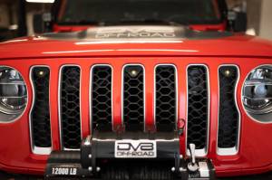 DV8 Offroad - DV8 Offroad GRJL-02 18-22 JEEP WRANGLER JL FRONT GRILL AMBER ACCENT LIGHTS GRJL-02 - Image 12