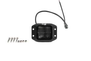 DV8 Offroad - DV8 Offroad UNIVERSAL 3 in. CUBE LED LIGHT WITH FLOOD PATTERN AND FLUSH MOUNT PLATE BUILT IN BE3FMW40W - Image 4