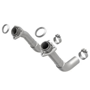 MagnaFlow Exhaust Products - MagnaFlow 66-72 Chevy C10 Pickup V8 2-Piece Front Exhuast Pipe Kit (2in Tubing/Clamps/Inlet Flanges)
