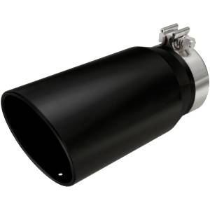 MagnaFlow Exhaust Products - MagnaFlow Tip Stainless Black Coated Single Wall Round Single Outlet 6in Dia 5in Inlet 13in L - Image 3