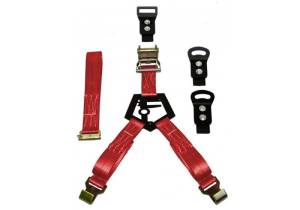 N-Fab - N-Fab Bed Mounted Rapid Tire Strap Universal - Gloss Black - Red Strap - BM1TSRD - Image 2
