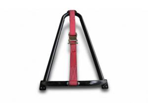 N-Fab - N-Fab Bed Mounted Tire Carrier Universal - Gloss Black - Red Strap - BM1TCRD - Image 3