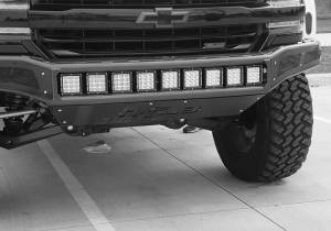 N-Fab - N-Fab M-RDS Front Bumper 16-17 Chevy Silverado - Gloss Black w/Silver Skid Plate - C161MRDS - Image 4