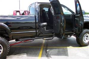 N-Fab - N-Fab Nerf Step 02-08 Dodge Ram 1500/2500/3500 Quad Cab 8ft Bed - Gloss Black - Bed Access - 3in - D02107QC-6 - Image 9