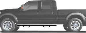 N-Fab Nerf Step 15-17 Ford F-150 SuperCab - Gloss Black - Cab Length - 3in - F1577QC