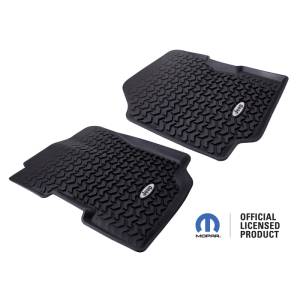 Rugged Ridge - Rugged Ridge All Terrain Floor Liner, Front Pair, Black, Jeep Logo; 76-95 CJ/YJ DMC-12920.22 - Image 2