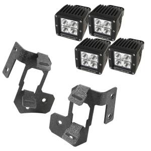 Rugged Ridge - Rugged Ridge Light Mount Kit, A-Pillar, Textured Black, Square LED; 07-18 Wrangler 11232.35 - Image 2