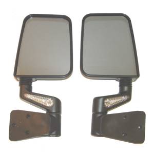 Rugged Ridge - Rugged Ridge Door Mirror Kit, LED Turn Signals, Heated, Black; 87-02 Wrangler YJ/TJ 11015.20 - Image 1
