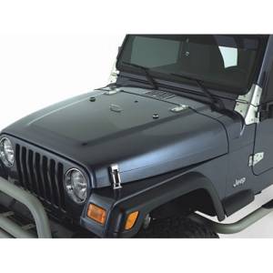 Rugged Ridge Hood Kit, Complete, Satin Stainless Steel; 98-06 Jeep Wrangler TJ 11185.65