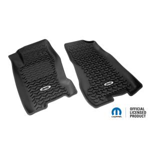 Rugged Ridge - Rugged Ridge All Terrain Floor Liner, Front Pair, Black, Jeep Logo; 99-04 Jeep WJ DMC-12920.27 - Image 2