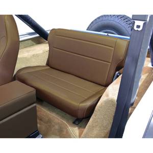 Rugged Ridge Seat, Rear, Fold/Tumble, Nutmeg; 76-95 Jeep CJ/Wrangler YJ 13462.07