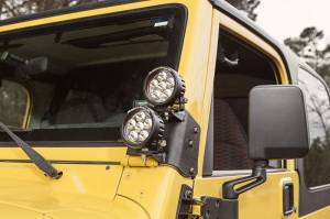 Rugged Ridge - Rugged Ridge Light Kit, Dual A-Pillar, 3.5 Inch, Round; 97-06 Jeep Wrangler TJ/LJ 11232.37 - Image 4