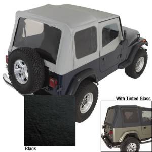 Rugged Ridge Soft Top, Door Skins, Black, Tinted Windows; 88-95 Jeep Wrangler YJ 13702.15