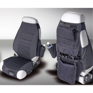 Rugged Ridge Seat Protector Kit, Fabric, Black; 76-06 Jeep CJ/Wrangler YJ/TJ 13235.01