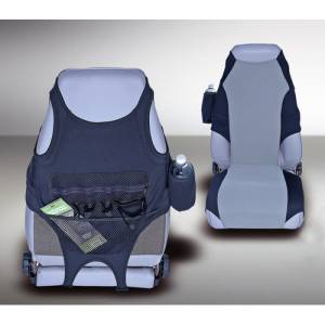 Rugged Ridge - Rugged Ridge Seat Protector Kit, Fabric, Black/Gray; 76-06 Jeep CJ/Wrangler YJ/TJ 13235.19 - Image 1
