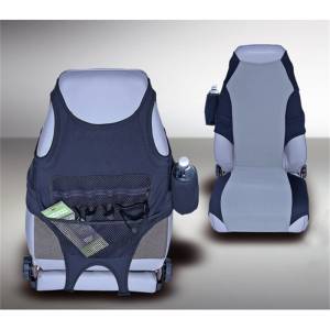 Rugged Ridge - Rugged Ridge Seat Protector Kit, Fabric, Black/Gray; 76-06 Jeep CJ/Wrangler YJ/TJ 13235.19 - Image 2