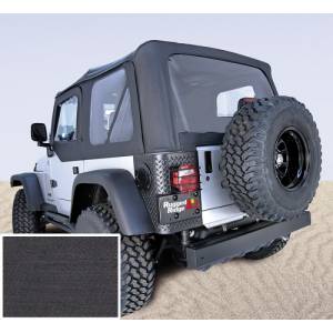 Rugged Ridge Soft Top, Door Skins, Black, Clear Windows; 97-02 Jeep Wrangler TJ 13703.15