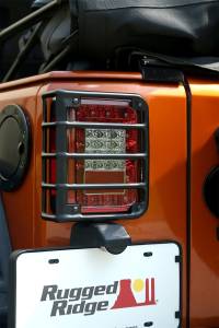 Rugged Ridge - Rugged Ridge Euro Guard Kit, Tail Light, Textured Black; 07-18 Jeep Wrangler JK 11226.11 - Image 3