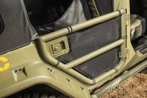 Rugged Ridge - Rugged Ridge Tube Door Cover Kit, Rear, Pair, Black; 07-18 Jeep Wrangler JKU 13579.51 - Image 3