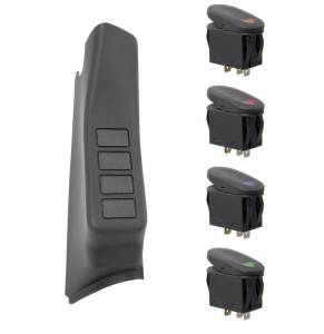 Rugged Ridge - Rugged Ridge Switch Pod Kit, A-Pillar, 4 Switches, Black, RHD; 07-10 Wrangler JK 17235.87 - Image 2