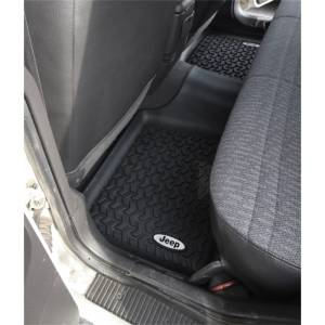 Rugged Ridge - Rugged Ridge All Terrain Floor Liner, Rear, Black, Jeep Logo; 84-01 Cherokee XJ DMC-12950.19 - Image 4