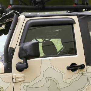 Rugged Ridge Window Visors, Matte Black, 07-18 2-Door Wrangler 11349.11