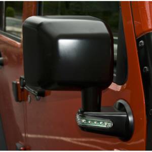 Rugged Ridge - Rugged Ridge Door Mirror, Right, LED Turn Signal, Black; 07-18 Jeep Wrangler JK 11002.14 - Image 1