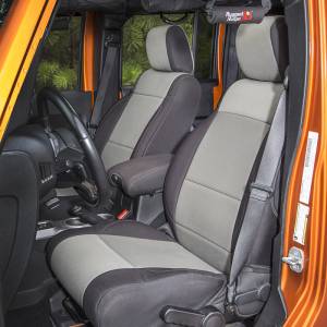 Rugged Ridge Seat Cover Kit, Black/Gray; 07-10 Jeep Wrangler JK, 2 Door 13294.09